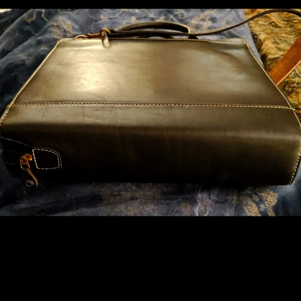 Franklin Covey Leather Crossbody Briefcase